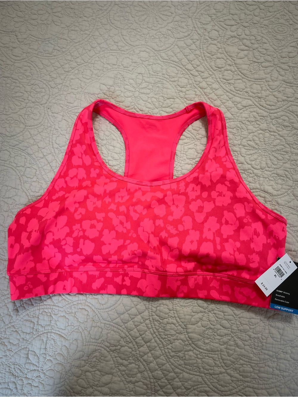 GAP Women’s Low-Support Sports Bra - Pink Pattern